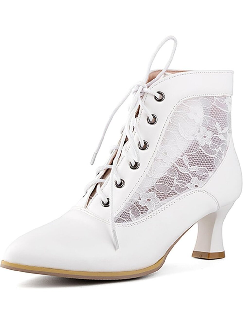 Victorian Lace-Up Wedding Boots for Women | Gothic Renaissance Black Shoes